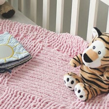 X-Strikket babyteppe