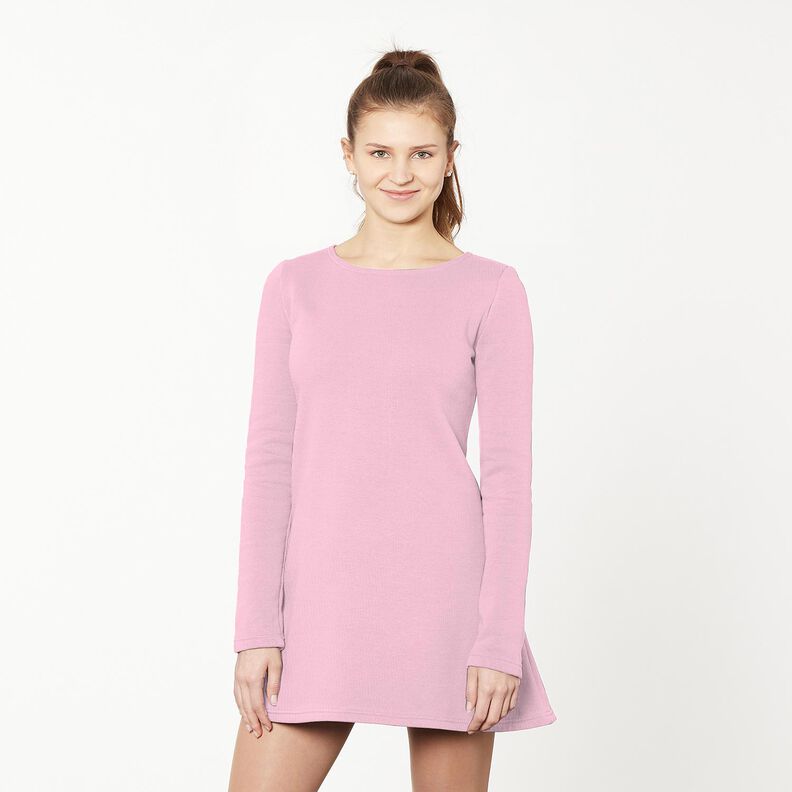 Lätt french terry enfärgad – rosa,  image number 4