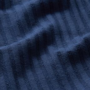 Ribbad jersey enkelt stickmönster – nattblå, 