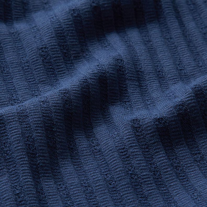 Ribbad jersey enkelt stickmönster – nattblå,  image number 2