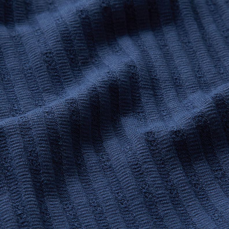 Ribbad jersey enkelt stickmönster – nattblå,  image number 2