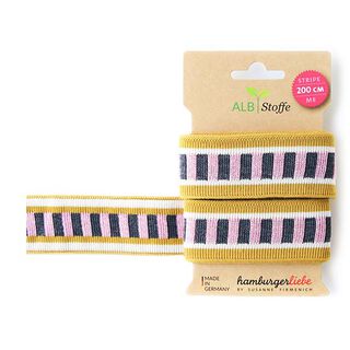 GOTS Band av ekologisk jacquard STRIPE ME ICON [200 cm | 3,5 cm] | Albstoffe | Hamburger Liebe, 