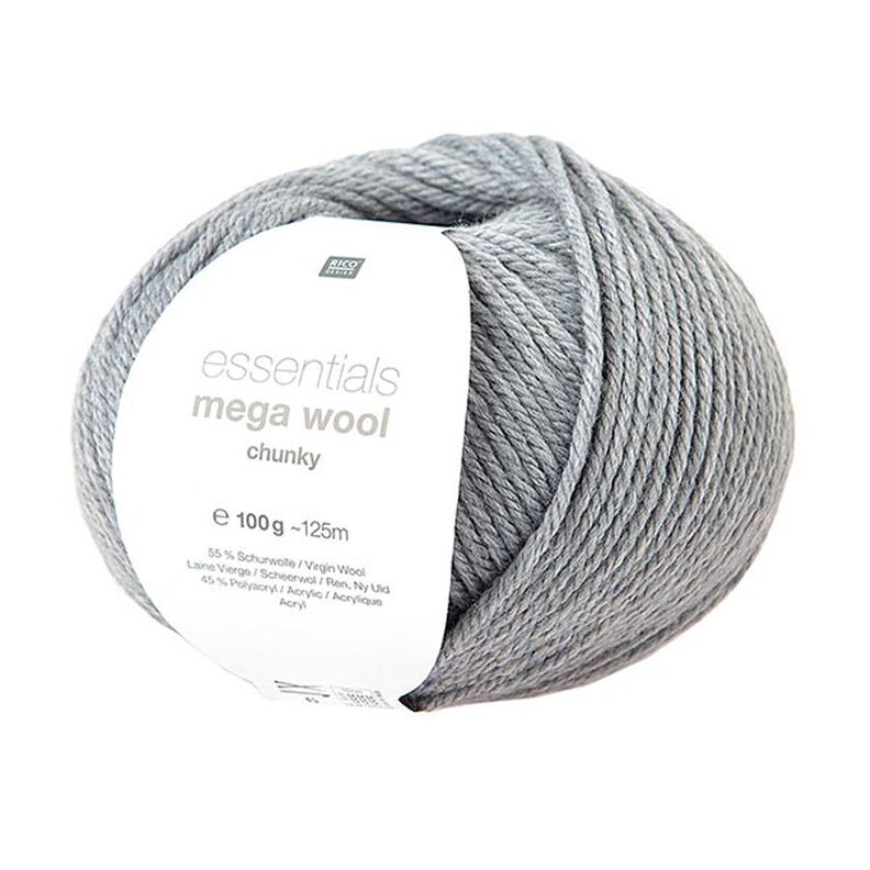 Essentials Mega Wool chunky | Rico Design – ljusgrått,  image number 1
