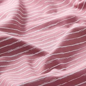 Bomullsjersey Klotter-ränder – gammalt rosa, 