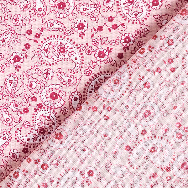 Bomullstyg Kretong Paisley – rosa,  image number 4