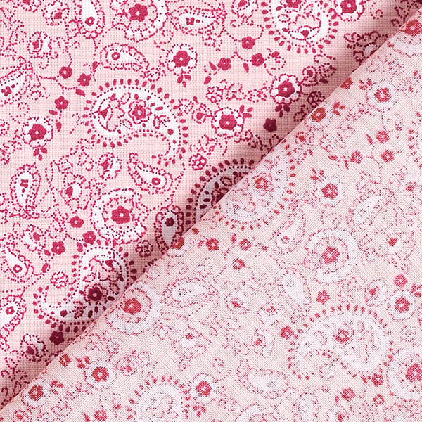 Bomullstyg Kretong Paisley – rosa, image number 4