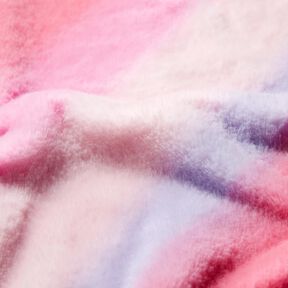 Fuskpäls diagonal färggradient – rosa/fläder, 