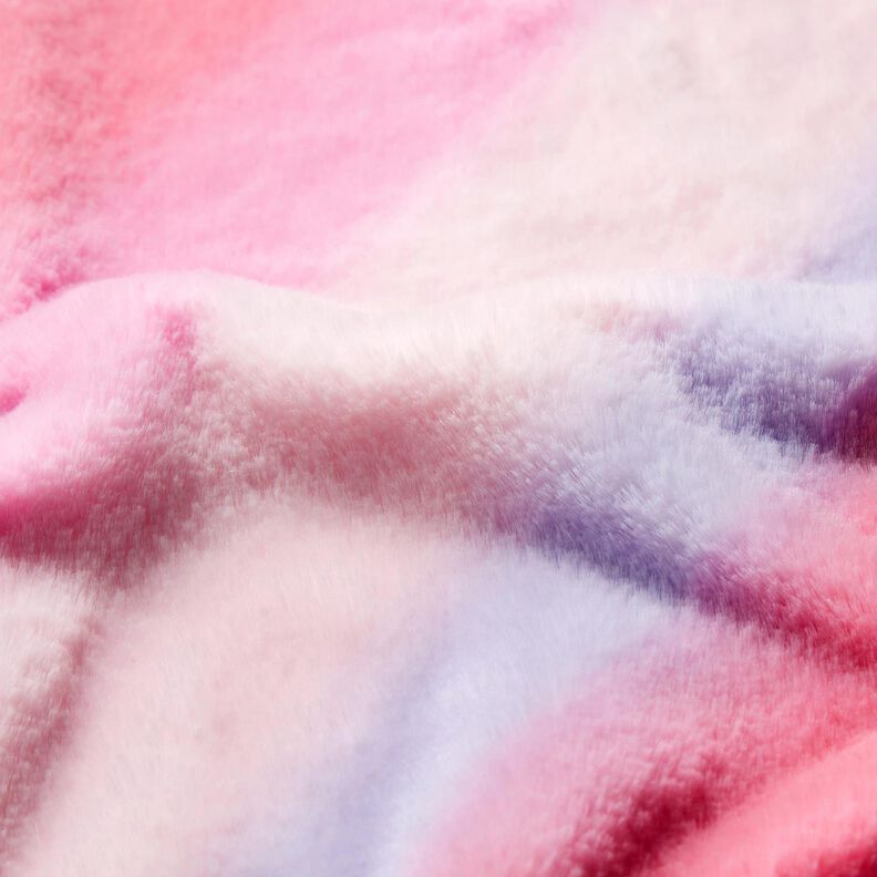 Fuskpäls diagonal färggradient – rosa/fläder,  image number 3
