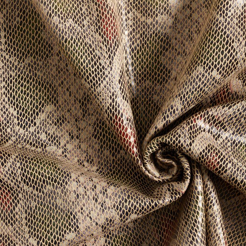 Ormlook i konstläder – beige/mörk-oliv,  image number 3