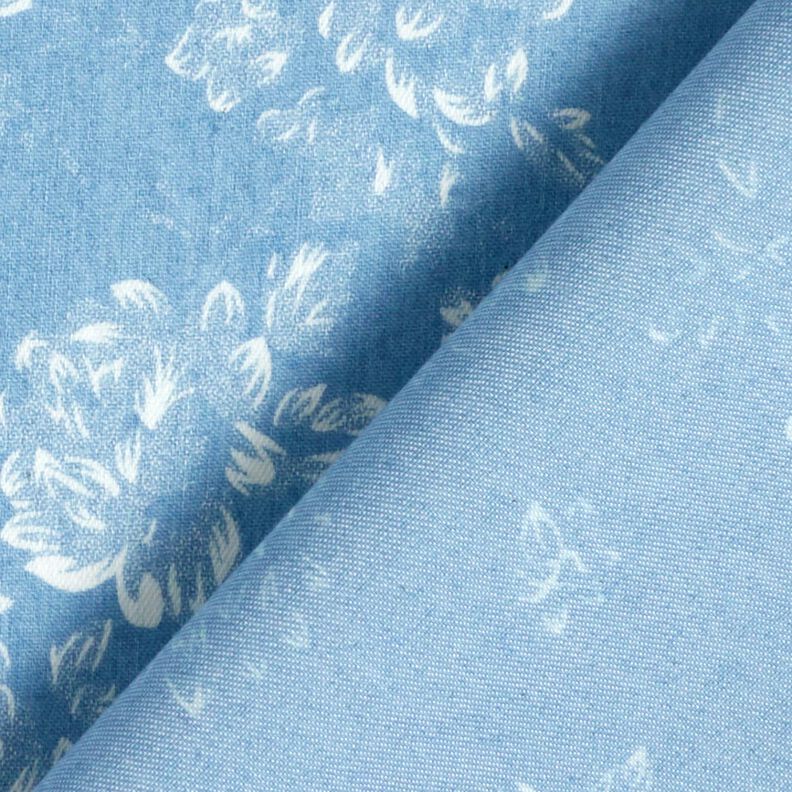 Chambray Små rosor – ljusblått/yllevit,  image number 4