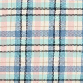 Bomullsblandning Kypert (twill) rutigt – lysande blå/ljusrosa, 
