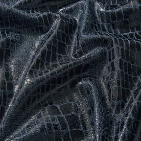 Viskosjeans i reptilstil – svartblå, 