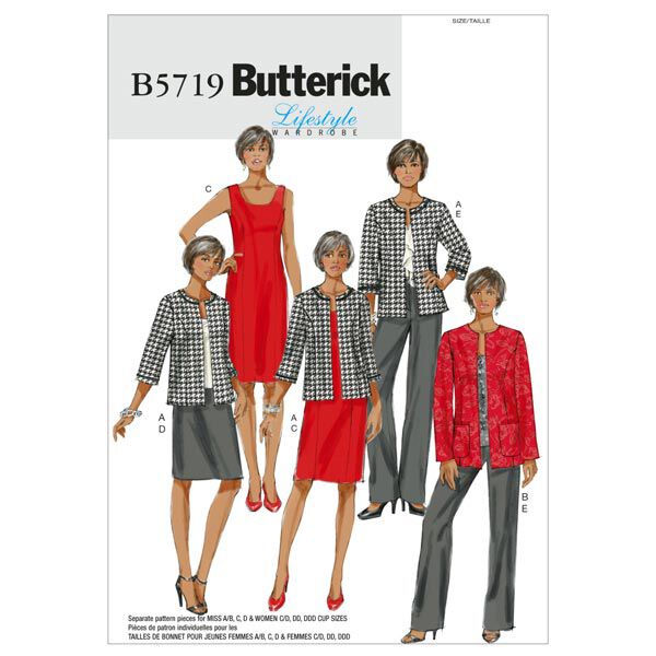 Jacka|Klänning|Kjol|Byxor, Butterick 5719|44 - 50, image number 1