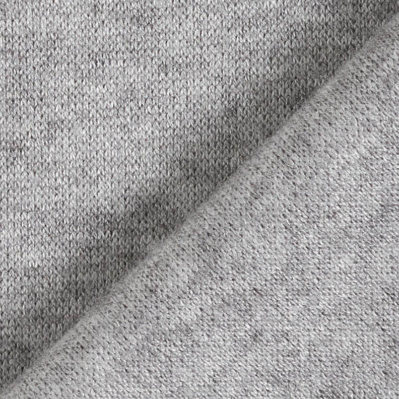 Stickat tyg Viskosmix Melange – silvergrå,  image number 3