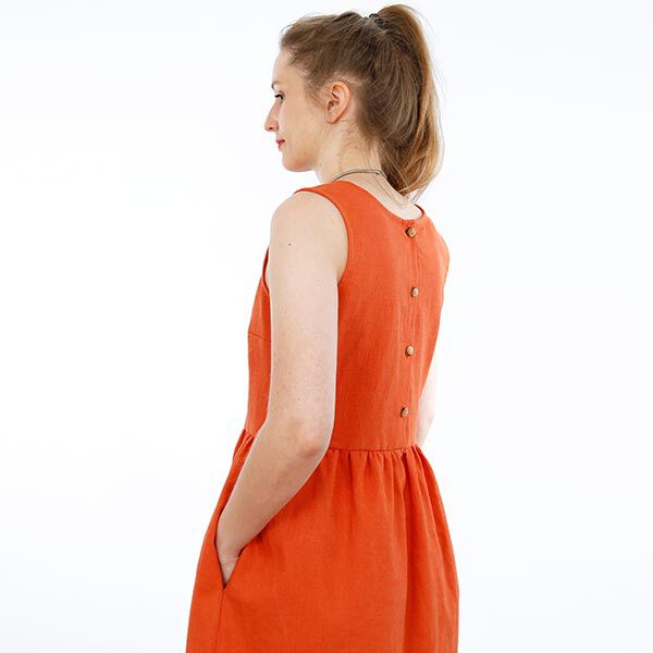 FRAU ADELE - axelbandsklänning med knappslå i ryggen, Studio Schnittreif  | XXS -  XXL,  image number 3