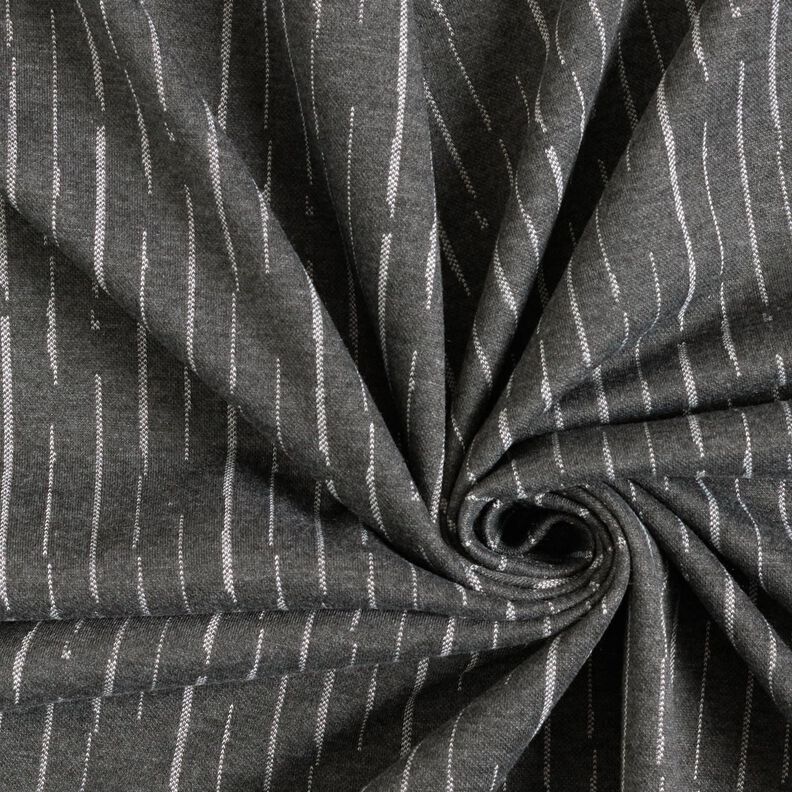 Stickad jacquard Trasiga ränder – granit/yllevit,  image number 3