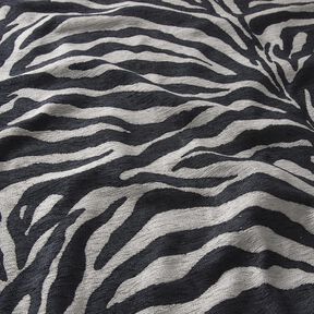 Stoppningstyg Jacquard zebra – svart/grå, 