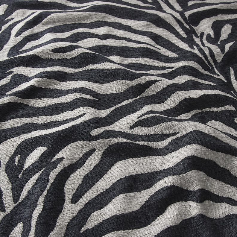 Stoppningstyg Jacquard zebra – svart/grå, image number 2