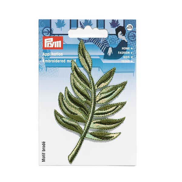 tygmärke palmblad [ 10,1 x 5,7 cm ] | Prym – grön,  image number 2