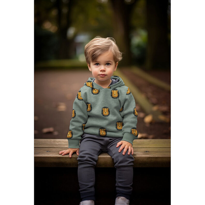 Sweatshirt Lejon | by Poppy – vass/gammalguld,  image number 6