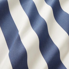 Outdoortyg Canvas Blockränder – indigo/elfenbensvit, 