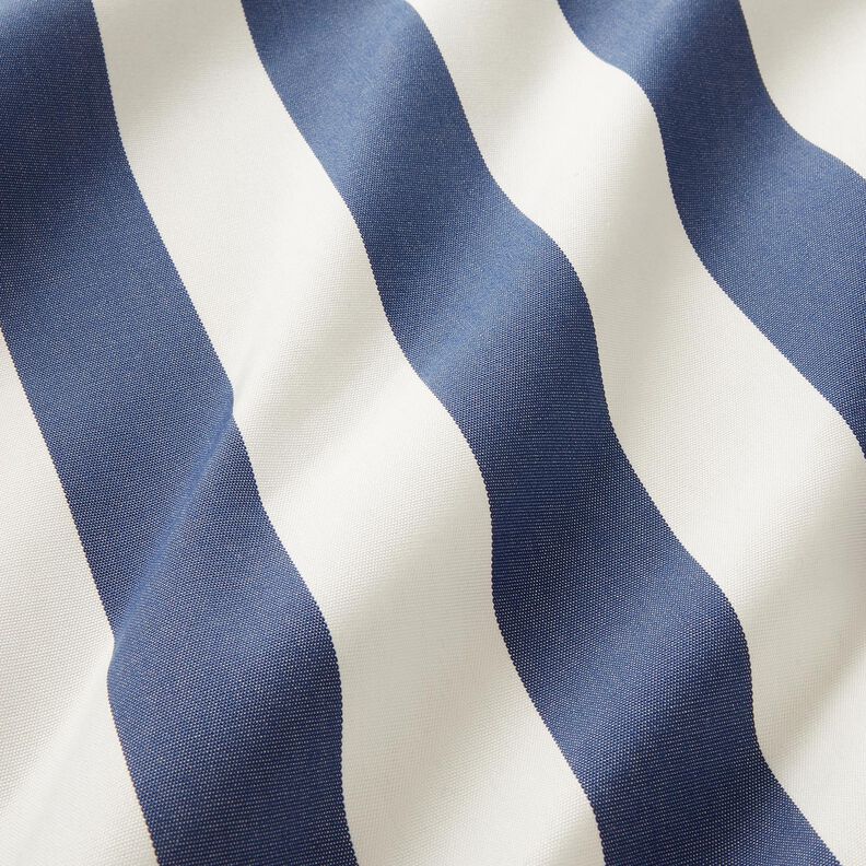 Outdoortyg Canvas Blockränder – indigo/elfenbensvit,  image number 2