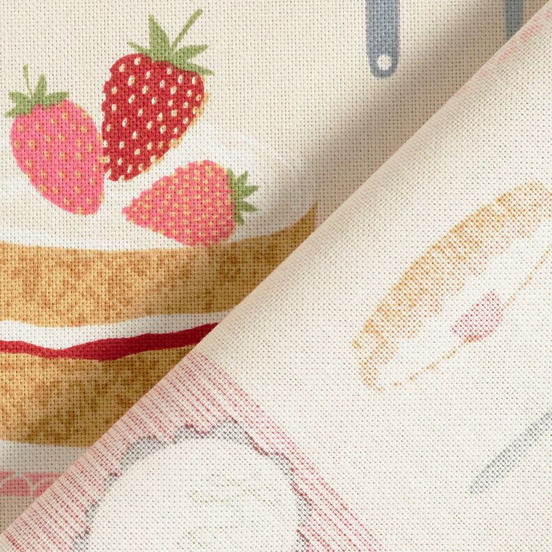 Dekorationstyg Halvpanama kakor och tårtor – ljusbeige/rosa, image number 4