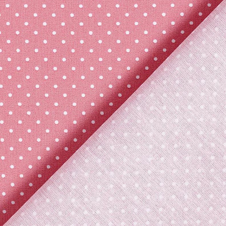 Bomullspoplin Små prickar – rosa/vit,  image number 6