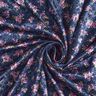 Stretch Satin Jacquard Blombuketter – marinblå,  thumbnail number 3