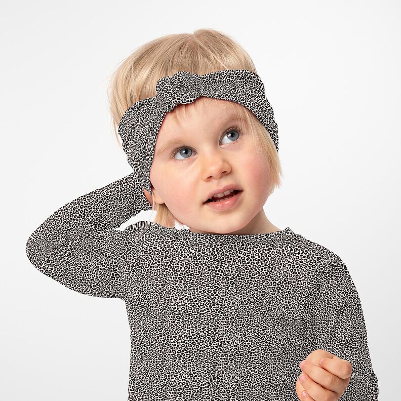 Bomullsjersey mini-leo-tryck – natur/svart, image number 6