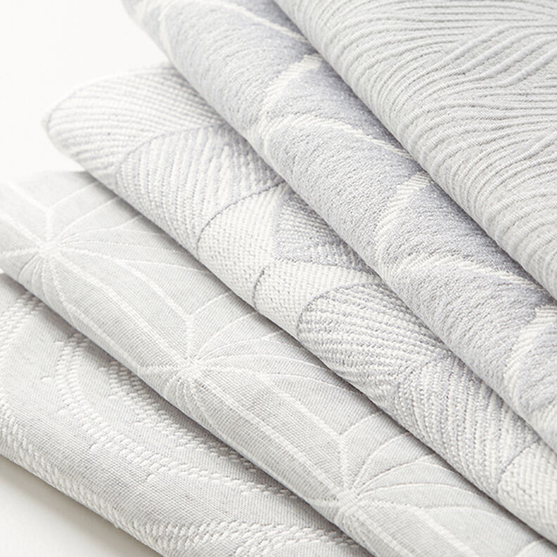 Dekorationstyg jacquard Vågiga linjer – ljusgrått, image number 7