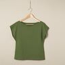 Bomullsjersey medium enfärgad – oliv,  thumbnail number 6