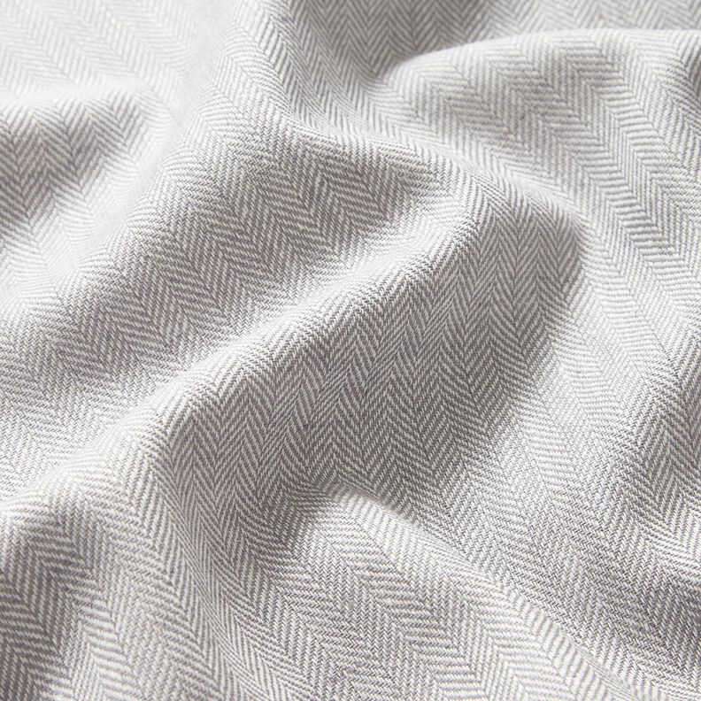 Linne-bomulls-mix Fiskbensmönster – silver,  image number 2