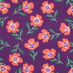 Sweatshirt Ruggad Blommor | by Poppy – rödlila/hummer, 