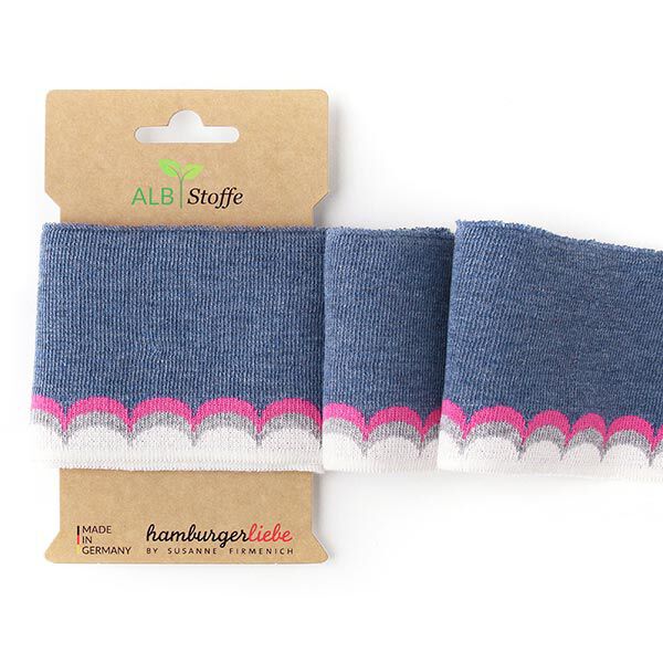 GOTS Ekologiska stickade muddar CUFF ME ICON [140 cm | 8 cm] | Albstoffe | Hamburger Liebe,  image number 1