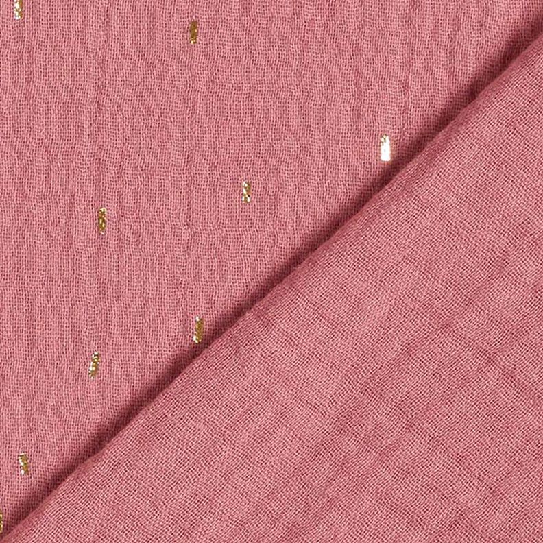 Muslin Folietryck Rektangel | by Poppy – gammalt rosa,  image number 4