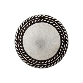 Metallknapp med ögla – gammalt silver, 