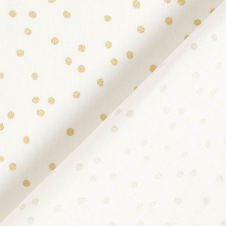 Bomullstyg Poplin fina prickar – yllevit/guld, image number 4