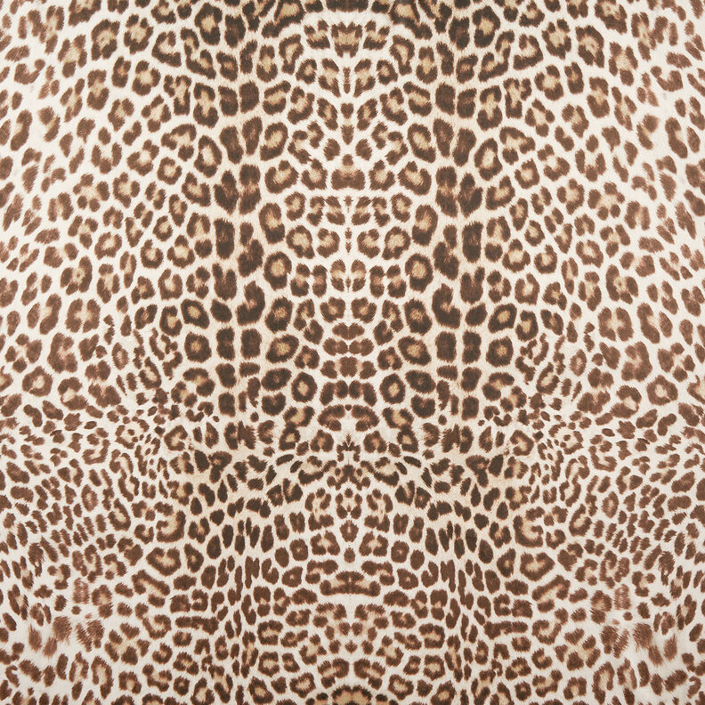 GOTS Bomullsbatist Leopardmönster | TCC x LOOKS by Wolfgang Joop – ljusbeige/mörkbrun,  image number 1