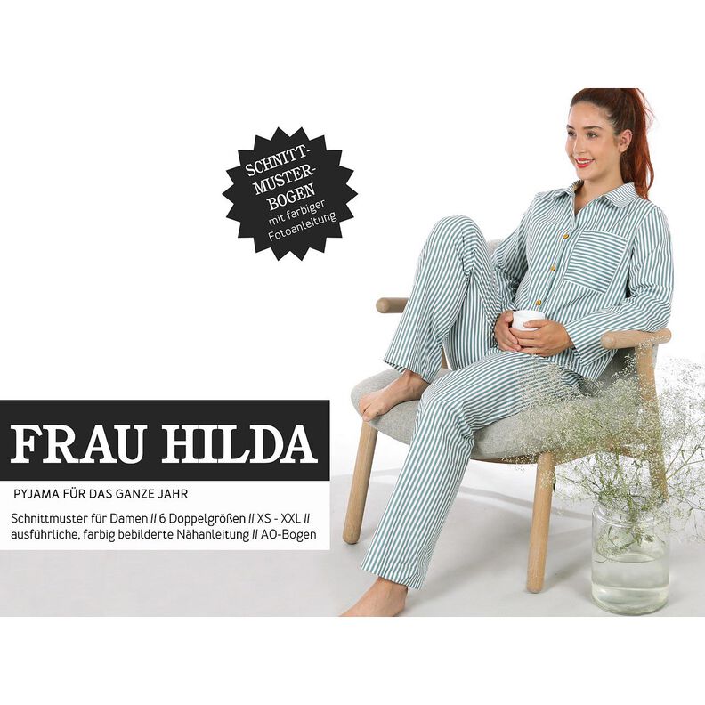 FRAU HILDA Pyjamas med korta och långa versioner | Studio Schnittreif | XS-XXL,  image number 1