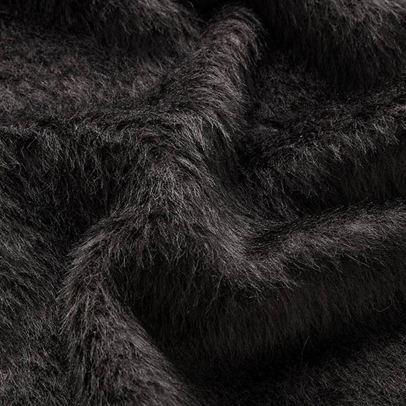 Fluffigt stickat kapptyg enfärgat – svart,  image number 2