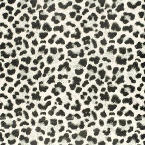 snöleopard i stretchvelour – elfenbensvit/svart, 