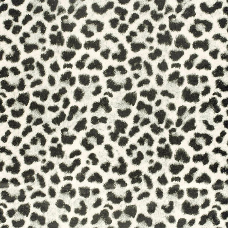 snöleopard i stretchvelour – elfenbensvit/svart, image number 1