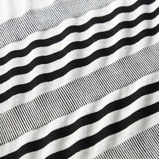 Viskosjersey krinklad – vit/svart, 
