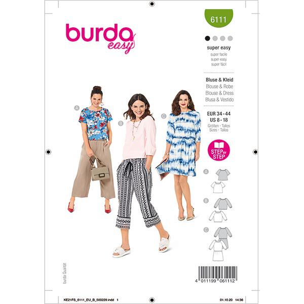 Blus | Burda 6111 | 34-44,  image number 1