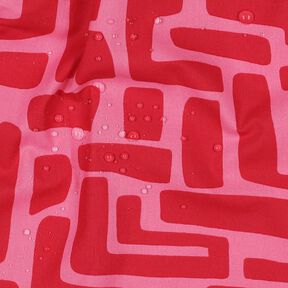 Behandlad bomull abstrakt – röd/pink, 
