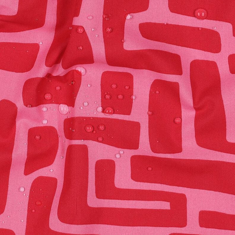 Behandlad bomull abstrakt – röd/pink,  image number 2