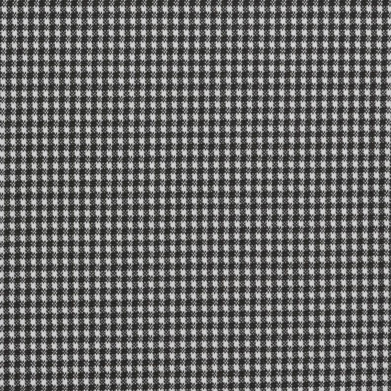 Stickad jacquard små pepitarutigt – svart/vit,  image number 1