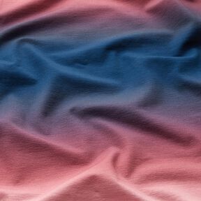 Bomullsjersey Ombre | Glitzerpüppi – nattblå/ljus bärfärg, 