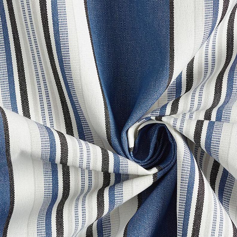 Markistyg breda och smala ränder – jeansblå/vit,  image number 3